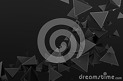 Abstract 3D Rendering of Flying Particles Stock Photo