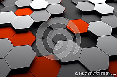 Abstract 3d rendering of futuristic surface with Stock Photo