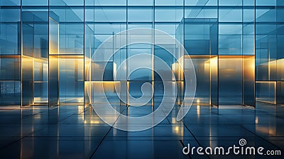 Abstract 3d rendering of modern architecture. Skyscraper background Stock Photo