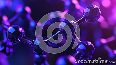 Abstract 3D rendering showcases intricate structure of botulinum toxin molecules in vibrant colors. Generative AI Stock Photo