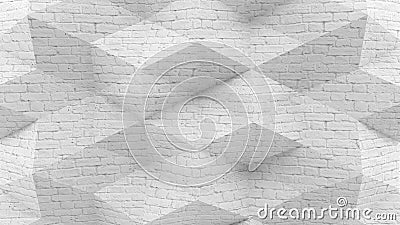 Abstract 3D Rendering White Bricks Background Stock Photo