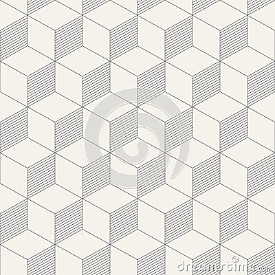 Abstract 3d seamless cube pattern. Vector Illustration