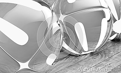 Abstract 3d shapes on background. 3d image. 3d rendering. Stock Photo