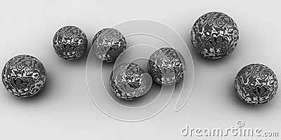 Abstract 3d shapes on background. 3d image. 3d rendering. Stock Photo
