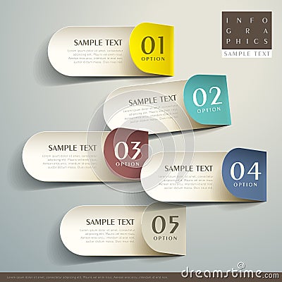 Abstract 3d tag infographics Vector Illustration