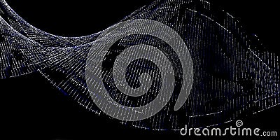 Binary DNA helix, digital genetics, futuristic data science, artificial intelligence, glowing code, cyber technology, machine Stock Photo