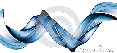 Abstract 3D Wave Shape Stock Photo