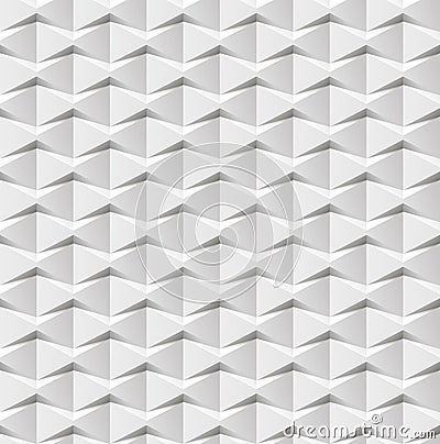 Abstract 3d white geometric background. White seamless texture with shadow. Simple clean white background texture. 3D interior Stock Photo