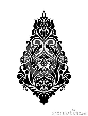Vector Damask Stencil patterns design. Vector Illustration