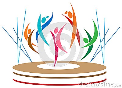 Abstract dancers Vector Illustration