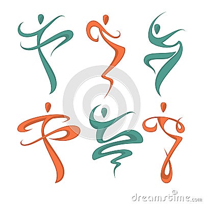 Abstract Dancing Vector Illustration