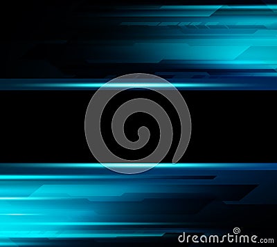 Abstract dark background with blue color light Vector Illustration