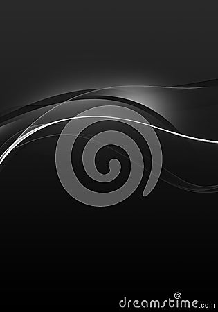 Abstract dark background with dynamic grey and black lines for wallpaper or business card Stock Photo