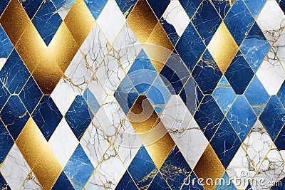 abstract dark blue background with golden foil. Artificial stone texture, fake agate, trendy marbled wallpaper, digital Stock Photo
