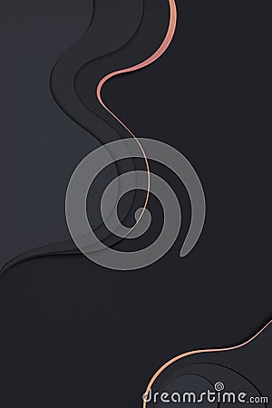 Abstract dark blue curve background vector Stock Photo