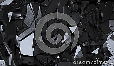 Abstract Dark Cracked Surface Stock Photo