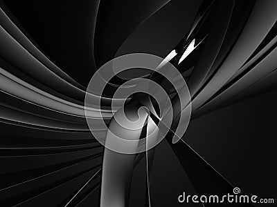 Abstract dark metallic curves. Industrial background Cartoon Illustration