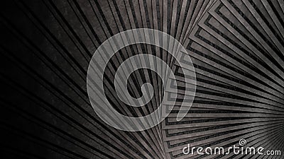 Abstract dark spiral background 3d render Cartoon Illustration