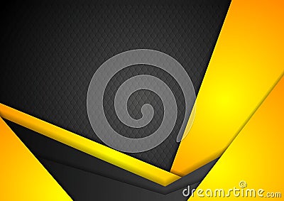 Abstract dark yellow corporate background Vector Illustration