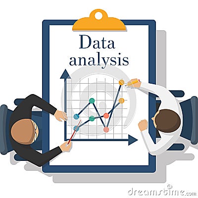 Abstract data analysis Vector Illustration