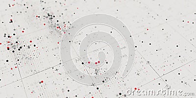 Abstract data clusters visualization. AI technology neural patterns. Digital information presentation, futuristic graph Stock Photo