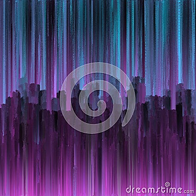 Abstract data moshing background. Distorted gradient datamosh effect. Glitch wallpaper Stock Photo