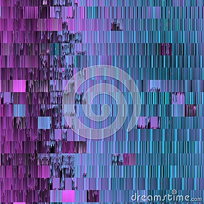 Abstract data moshing background. Distorted gradient datamosh effect. Glitch wallpaper Stock Photo
