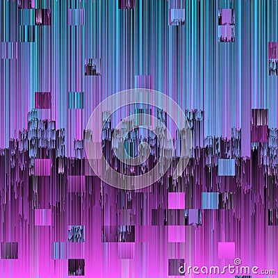 Abstract data moshing background. Distorted gradient datamosh effect. Glitch wallpaper Stock Photo