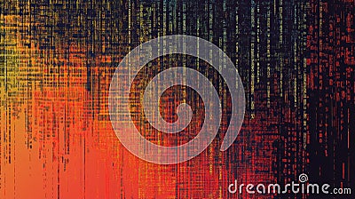 Abstract Data Streams, Visualizing Code's Flow Dynamically with Vibrant Hues and Textured Patterns, Exploring Digit Stock Photo