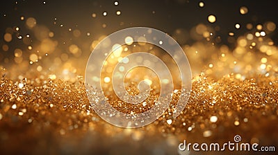 Abstract de-focused blurred bokeh background gold and black. Winter background. New Year and Christmas concept Stock Photo