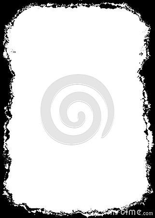 Abstract Decorative Black Photo Edge/Overlay for Portrait Photos Stock Photo