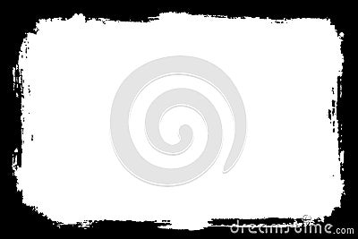 Abstract Decorative Black & White Photo Border / Edge. Type Text Inside, Use as Overlay or for Layer / Clipping Mask Stock Photo