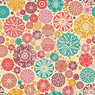 Abstract decorative circles seamless pattern Vector Illustration