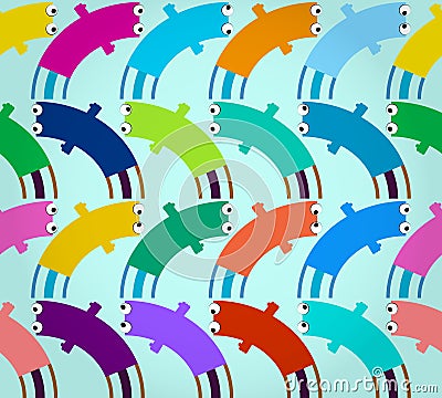 Abstract decorative funny seamless pattern Vector Illustration