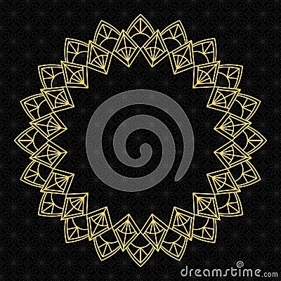 Abstract decorative golden mandala Vector Illustration