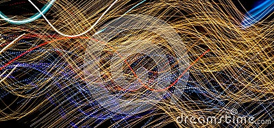 Abstract decorative light trails Stock Photo