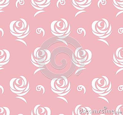 Abstract decorative rose flower pattern Vector Illustration