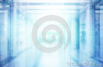 Abstract defocused blurred technology space background Stock Photo