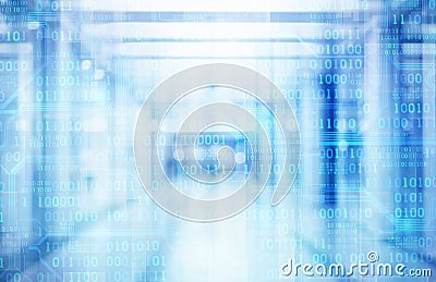 Abstract defocused blurred technology space background Stock Photo