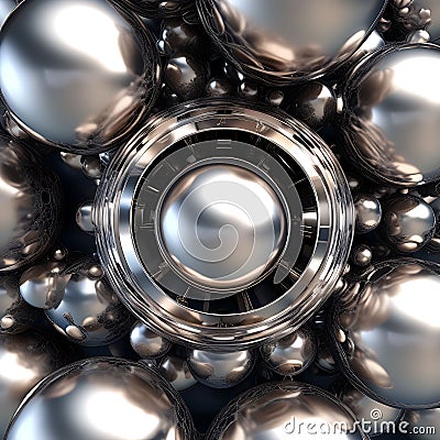 Abstract Deformation: 3D Rendered Sphere with Deformed Surface, Displaying Texture and Displacement Noise Stock Photo