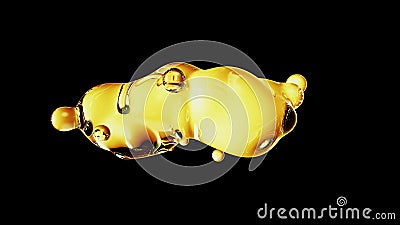 Abstract deformed figure on a black background Stock Photo