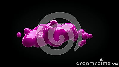 Abstract deformed figure on a black background Stock Photo
