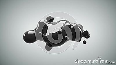 Abstract deformed figure on a white background Stock Photo