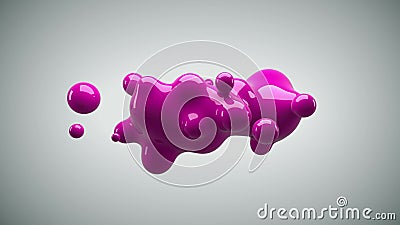 Abstract deformed figure on a white background Stock Photo