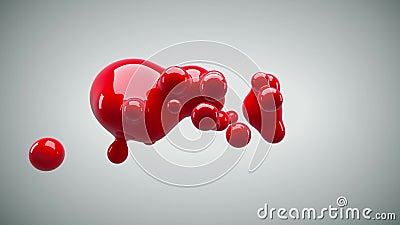 Abstract deformed figure on a white background Stock Photo