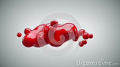 Abstract deformed figure on a white background Stock Photo