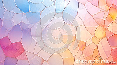 Abstract delicate multicolored mosaic of frosted glass in soft ambient light Stock Photo