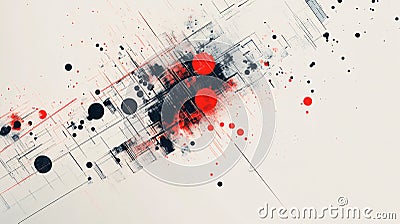 An abstract depiction of machine learning algorithms, featuring a tech theme, modern design, Generated AI Stock Photo