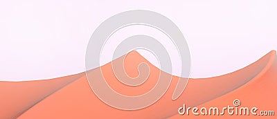 Abstract desert background. Surreal desert minimal landscape and Modern Concept on pink. banner, Copy Space, website Stock Photo