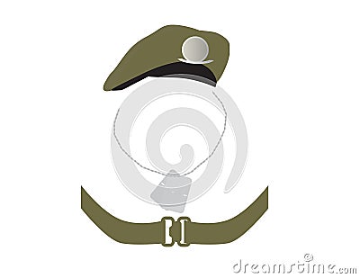 Abstract design with Army elements on white background Vector Illustration